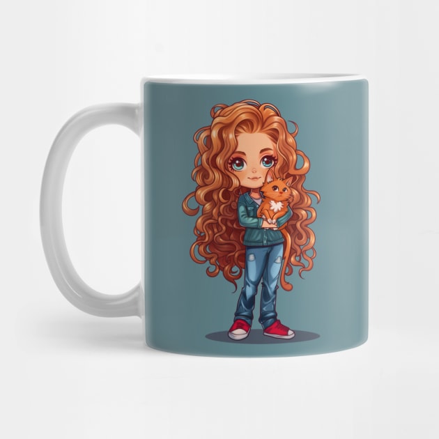 Ginger Girl Ginger Cat by JunkyDotCom